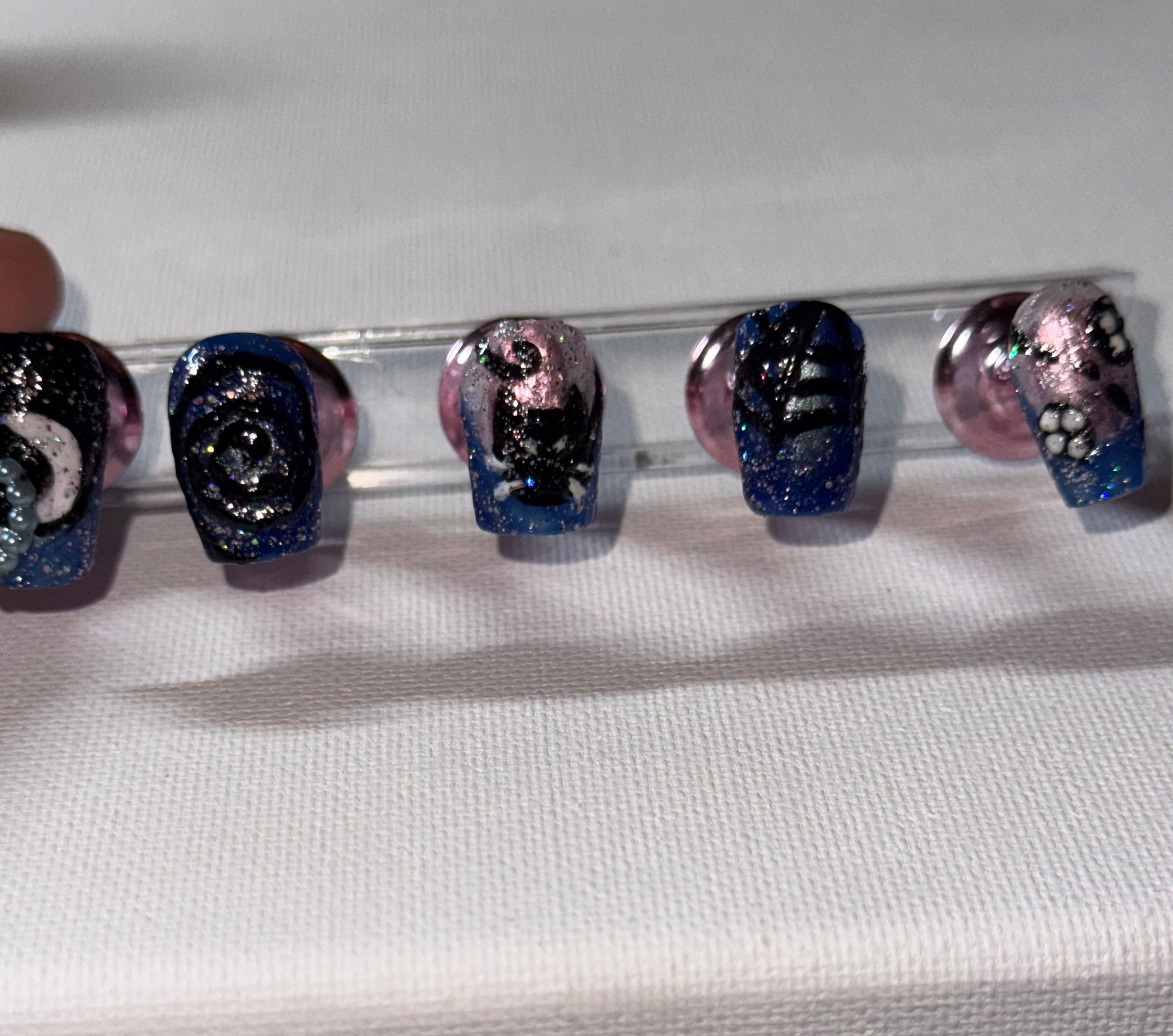 Coraline 💙 | Press-On Nails (Short length)