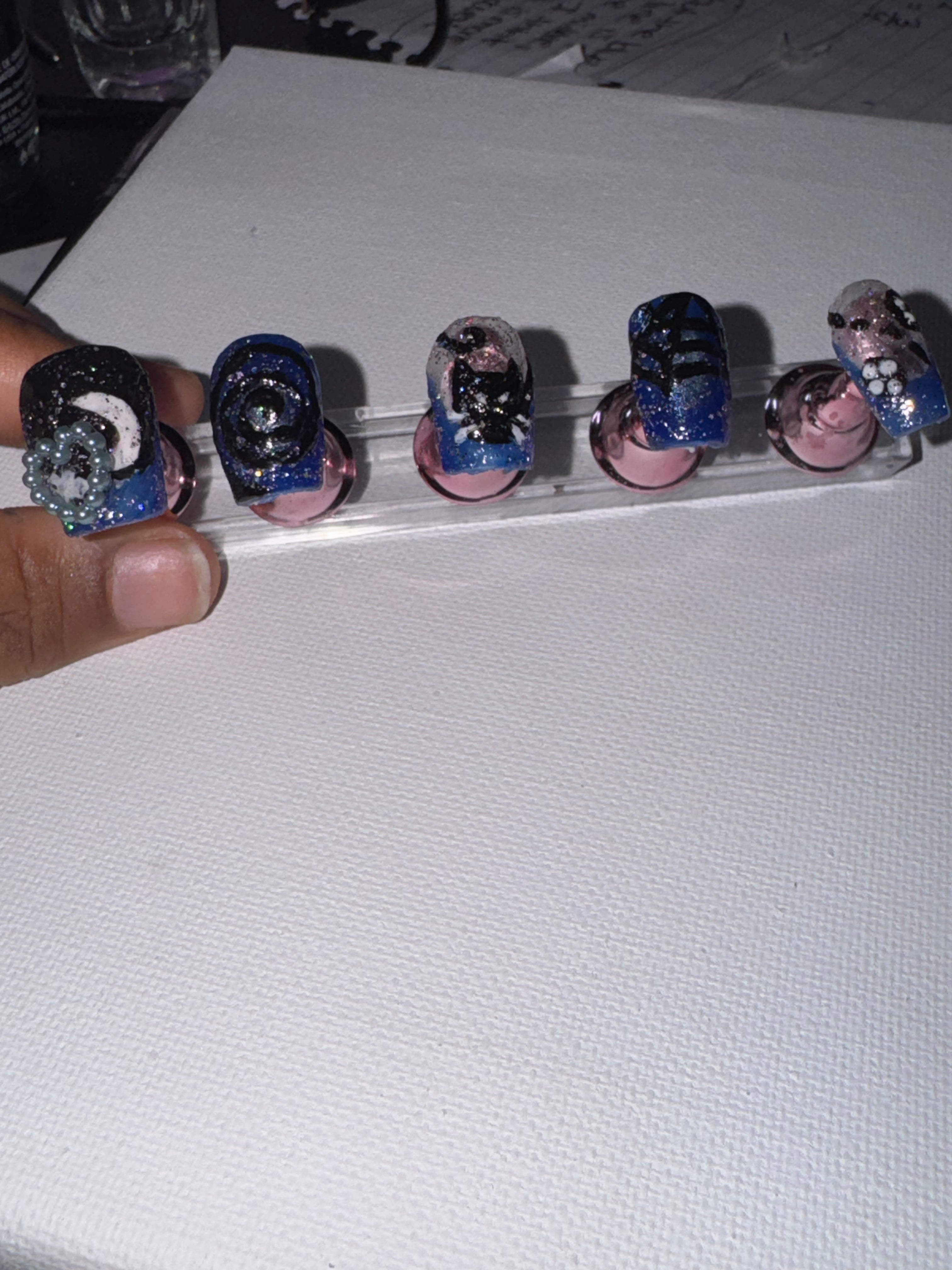 Coraline 💙 | Press-On Nails (Short length)